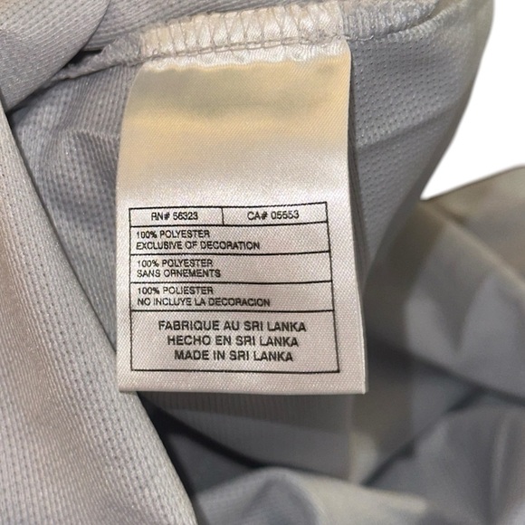 Nike Vintage Y2K 00’s Silver Tag 2XL 100% Nylon Grey White Long Sleeve - Picture 7 of 8